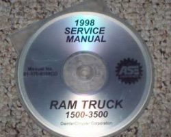 1998 Dodge Ram Truck Service Manual CD