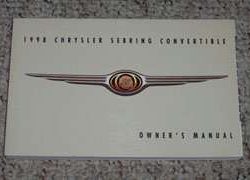 1998 Chrysler Sebring Convertible Owner's Manual