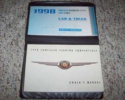 1998 Chrysler Sebring Convertible Owner's Manual Set