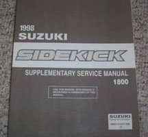 1998 Suzuki Sidekick 1800 Service Manual Supplement
