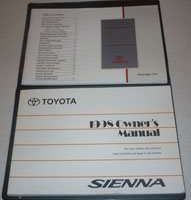 1998 Toyota Sienna Owner's Manual Set