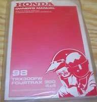 1998 Honda TRX300FW Fourtrax 300 4x4 ATV Owner's Manual