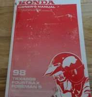 1998 Honda TRX90 Fourtrax 90 ATV Owner's Manual