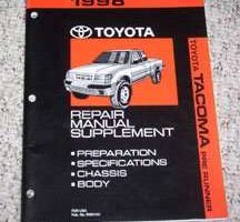 1998 Toyota Tacoma Pre Runner Service Repair Manual Supplement