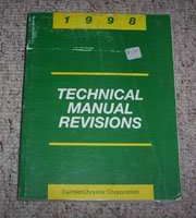 1998 Chrysler Sebring Technical Manual Revisions