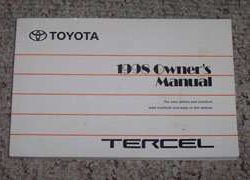 1998 Toyota Tercel Owner's Manual