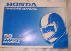 1998 Honda VF750C & VF750CD Magna Motorcycle Owner's Manual