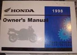 1998 Honda VT750C, VT750CD & VT750CD2 Shadow/Deluxe Motorcycle Owner's Manual