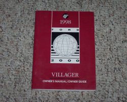 1998 Mercury Villager Owner's Manual