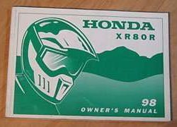 1998 Honda Z50R Motorcycle Owner's Manual