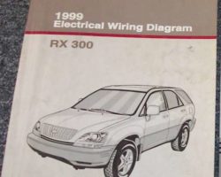 1999 Lexus RX300 Electrical Wiring Diagram Manual