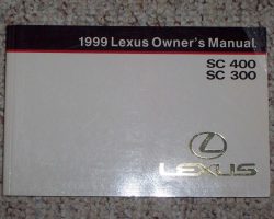 1999 Lexus SC300, SC400 Owner's Manual