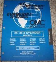 1999 Johnson Evinrude 25 & 35 HP 3 Cylinder Models Parts Catalog