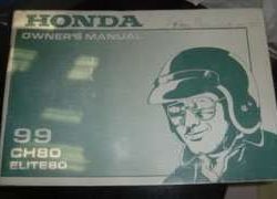 1999 Honda CH80 Elite 80 Scooter Owner's Manual