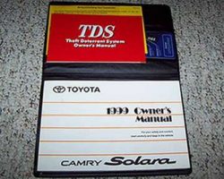 1999 Toyota Camry Solara Owner's Manual Sets