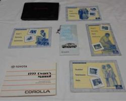 1999 Toyota Corolla Owner's Manual Set