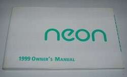 1999 Plymouth Neon Owner's Manual