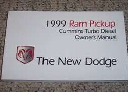 1999 Dodge Ram Truck Cummins Turbo Diesel Owner's Manual