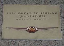 1999 Chrysler Sebring Convertible Owner's Manual