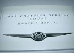 1999 Chrysler Sebring Coupe Owner's Manual