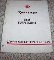 1999 Kia Sportage Electrical Troubleshooting Manual Supplement