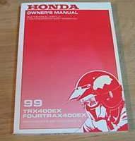 1999 Honda TRX400EX Fourtrax 400EX ATV Owner's Manual