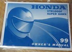 1999 Honda VTR1000F Super Hawk Motorcycle Owner's Manual