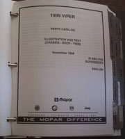 1999 Dodge Viper Mopar Parts Catalog Binder