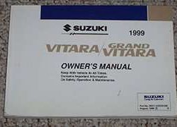1999 Suzuki Vitara & Grand Vitara Owner's Manual