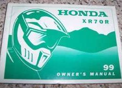 1999 Honda XR70R Motorcycle Owner's Manual