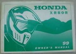 1999 Honda XR80R Motorcycle Owner's Manual