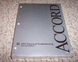 2003 Honda Accord Electrical Troubleshooting Manual