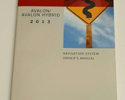 2013 Toyota Avalon & Avalon Hybrid Display Audio System Owner's Manual