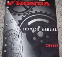 2001 Honda XR650R Motorcycle Service Manual
