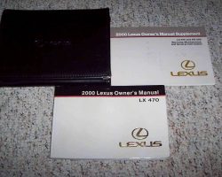 2000 Lexus LX470 Owner's Manual Set