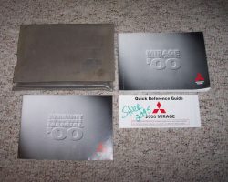 2000 Mitsubishi Mirage Owner's Manual Set