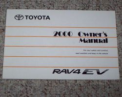 2000 Toyota Rav4 EV Owner's Manual