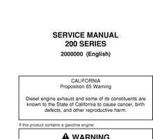 Timberjack 200 Series model 217 Skidders Service Repair Technical Manual