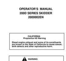 Operators Manuals for Timberjack D Series model 207d Skidders