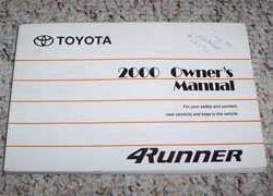 2000 Toyota 4Runner Owner's Manual