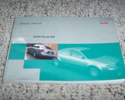 2000 Audi A6 Owner's Manual