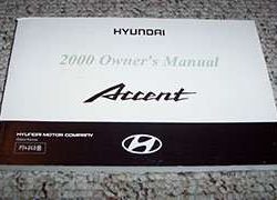 2000 Hyundai Accent Owner's Manual