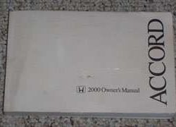 2000 Honda Accord Coupe Owner's Manual