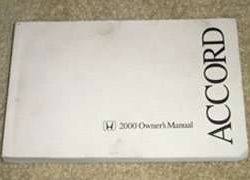 2000 Honda Accord Sedan Owner's Manual