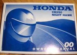 2000 Honda CB250 Night Hawk Motorcycle Owner's Manual