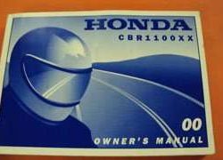 2000 Honda CBR1100XX Motorcycle Owner's Manual