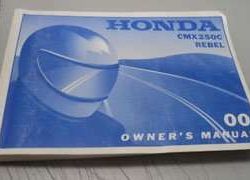 2000 Honda CMX250C & CMX250C2 Rebel Motorcycle Owner's Manual