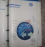 2000 Volkswagen Cabrio Owner's Manual