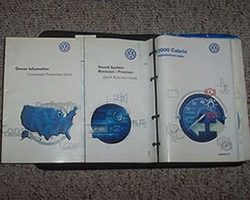 2000 Volkswagen Cabrio Owner's Manual Set