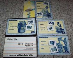 2000 Toyota Camry Solara Owner's Manual Set